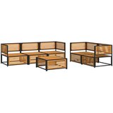  6-dijelna set vrtnih sofa s jastucima masivno bagremovo drvo Smeđa | shoptok.hr