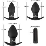You2Toys Black Velvet - set bežičnih analnih vibratora - 3 dijela (crni) | shoptok.hr