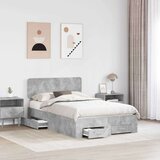  Konstrukcija postelje z vzglavjem Betonsko siva 120 x 200 cm, (5000102864) | Shoptok.si