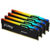 Kingston memorija DDR5 64GB (4x16GB) 6000MT/s fury beast rgb KF560C40BBAK4-64 Cene