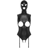 Bad Kitty Open Cup Crotchless Suspender Body & Mask 2480484 Black M Cene