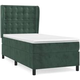 Maison Chic Box spring postelja - Vzmetna postelja z vzmetnico temno zelena 80x200 cm žamet SL7839, (21906714) Cene