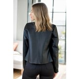 Dewberry 99098 Plain Women PU Jacket-BLACK | Eponuda.ba