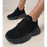 D/CEO Black perforated platform sneakers Brokes | Shoptok.si