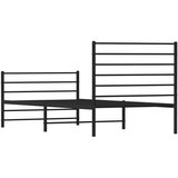 Metalni okvir kreveta uzglavlje i podnožje crni 90 x 200 cm | shoptok.hr