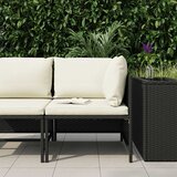  Modularna kutna sofa od poliratana s jastucima crna | shoptok.hr