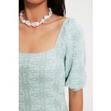 Trendyol Mint Square Collar Jacquard Knitwear Sweater | Eponuda.ba