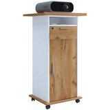 MID.YOU Stoječi Pult Neta, Bela, Barva Hrasta | Shoptok.si