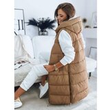 DStreet Double-sided quilted MARIET vest, camel TY3158 Cene