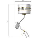  Zidna lampica ULTIMO 1xE27/40W/230V + 1xGU10/MR11/7W bela | Eponuda.com