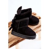 Boto Girls' Warm Snow Boots With Bows Black Meriva | ePonuda.com