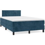 Box spring krevet s madracem tamnoplavi 120 x 200 cm baršunasti | shoptok.hr