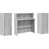  Sprejemna miza siva sonoma 180x50x103,5 cm inženirski les | Shoptok.si