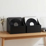 Kutija za LP ploče 2 kom. Crni hrast 37 x 33 x 32 cm | shoptok.hr