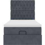 vidaXL okvir kreveta s madracima tamnosivi 100x200cm baršunasti | shoptok.hr