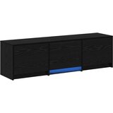 TV ormarić s LED rasvjetom Crni Hrast 140 x 34 x 40 cm | Eponuda.ba