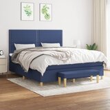  Krevet s oprugama i madracem plavi 180x200 cm od tkanine | shoptok.hr