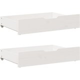 vidaXL Predal za posteljo 2 kosa bela 85x55x16 cm trdna borovina Cene
