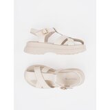 GOODIN Light beige sandals with a thick sole | shoptok.hr