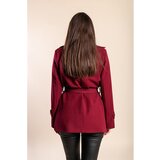 Fenzy Eleganten Krajši Trenčkot Z Gumbi, Bordo | Shoptok.si