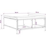  Stolić za kavu Hrast sonoma 90 x 90 x 41 cm Konstruirano drvo - Hrast sonoma 90 x 90 x 41 cm | shoptok.hr