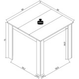 MID.YOU JEDILNA MIZA, medeni hrast | Shoptok.si