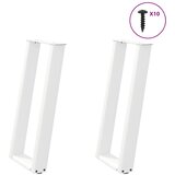  Noge za konzolni stol U-oblik 2 kom Bijele 28 x (72-73) cm Čelik | shoptok.hr