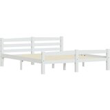  Posteljni okvir bel iz trdne borovine 160x200 cm | Shoptok.si