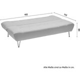 Bessagi Home zofa s posteljno funkcijo geli, svetlo siva | Shoptok.si