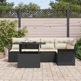  Sjedeća garnitura za vrt 6 kom. Crna poliratan 100 x 55 x 73 cm | Shoptok.si