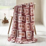Catherine Lansfield Rožnata odeja iz mikropliša 130x170 cm Crochet Print – | Shoptok.si