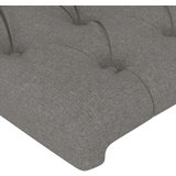  Posteljni okvir z vzglavjem temno siv 160x200 cm blago, (20794679) | Shoptok.si