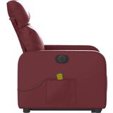 vidaXL Električni masažni naslonjač na podizanje crvena boja vina | shoptok.hr