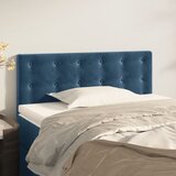 The Living Store Posteljno vzglavje temno modro 90x5x78/88 cm žamet - Vzglavje, (21660259) | Shoptok.si