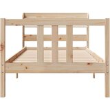 vidaXL Posteljni okvir z vzglavjem 90x190 cm trdna borovina, (21311322) | Shoptok.si
