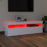 TV ormarić s LED svjetlima bijeli 120 x 35 x 40 cm | Eponuda.ba