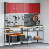 vidaXL Set 6 Siva Jeklo Srednje Shranjevanje Organizator orodja | Shoptok.si