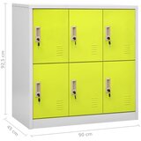  Ormarići s ključem 5 kom svjetlosivi/zeleni 90x45x92,5 cm čelik | shoptok.hr