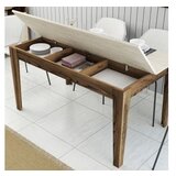 Hanah home trpezarijski sto milan 898 walnut travertine | ePonuda.com