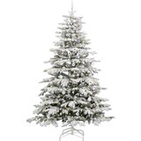 vidaXL Umetno Zložljivo Božično Drevo Bela 240 cm PE in PVC | Shoptok.si