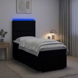  LED okvir za krevet s madracem Crna 80 x 200 cm Tkanina | shoptok.hr
