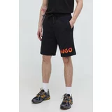 Hugo Bombažne kratke hlače črna barva