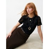 Sinsay Majica od mrežice s cvjetnim uzorkom | shoptok.hr