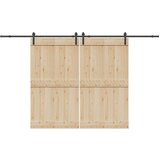 vidaXL Pribor za klizna vrata 183 cm čelični crni | shoptok.hr