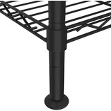 vidaXL 4-nadstropni regal 90x35x137 cm črn 200 kg | Shoptok.si