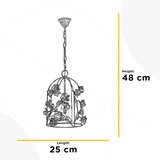 Lesnina XXXL VISEČA SVETILKA CAROLINA 30/30/110 cm E27 | Shoptok.si