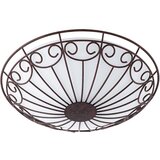 Eglo colti plafonjera/2, e27x2, ø 350, smeđa/antik, belo staklo, | Eponuda.com