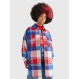 Tommy Hilfiger Red and Blue Women's Plaid Outerwear Tommy Jeans - Women | Shoptok.si