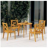  5-dijelni vrtni blagovaonski set od masivnog bagremovog drva | shoptok.hr