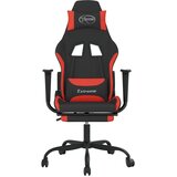  Masažni gaming stol z oporo za noge črno in rdeče blago, (21152246) | Shoptok.si
